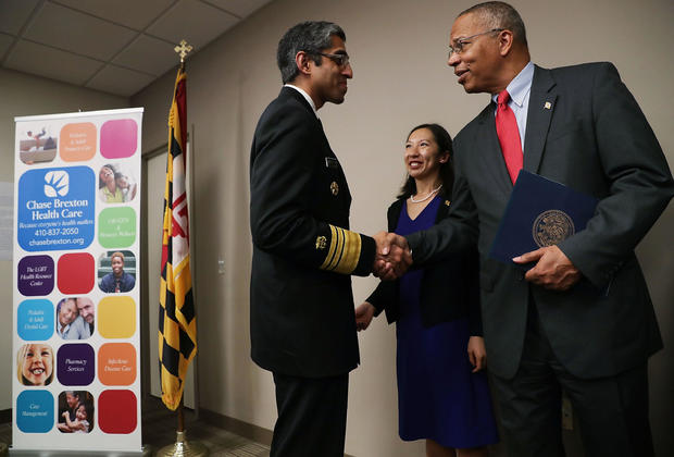 U.S. Surgeon General Vivek Murthy Addresses Opioid Epidemic At Baltimore Health Clinic 