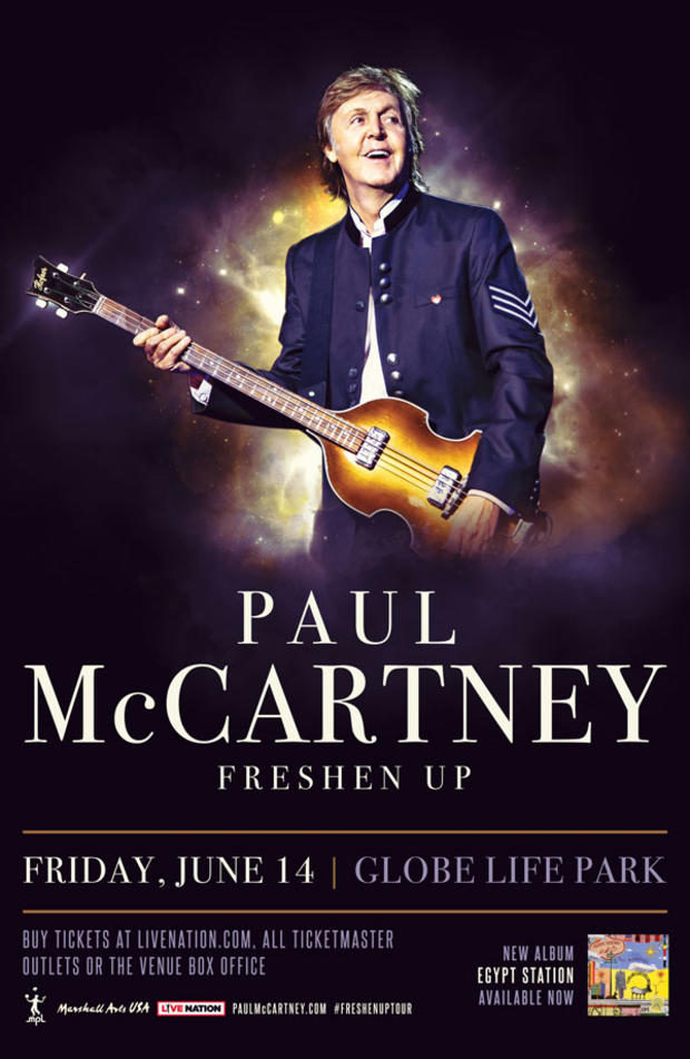 Paul McCartney Arlington concert poster 