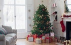 Christmas tree surrounded with gifts 