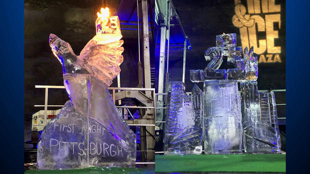 ice sculptures first night 