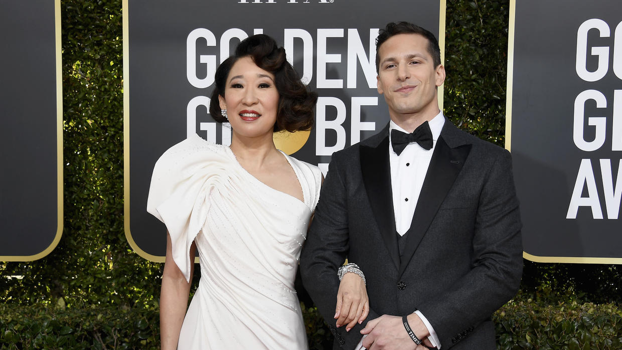 Time's Up Movement: Hollywood's elite don &quot;Time's Up&quot; bracelets and pins at the 2019 Golden