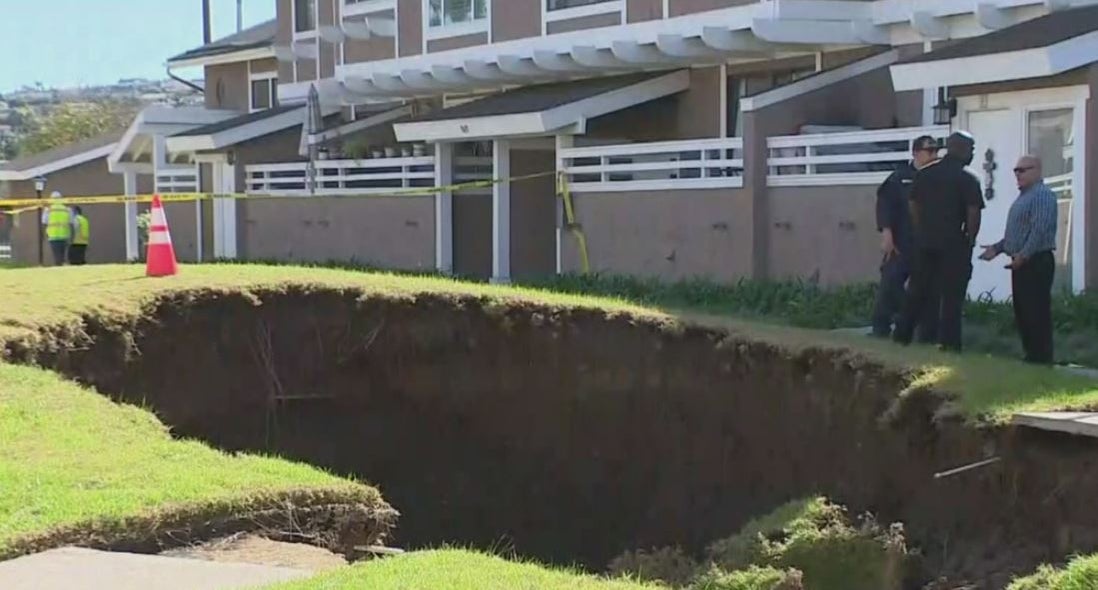 Giant Sinkhole Forces Evacuations At La Habra Condo Complex; Mayor
