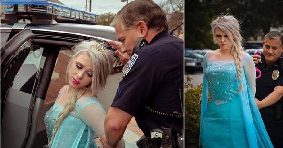Illinois police department shares photos of Frozen's Elsa "under arrest" for bringing polar vortex - Vimarsana News