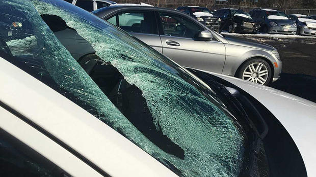 windshield smashed 