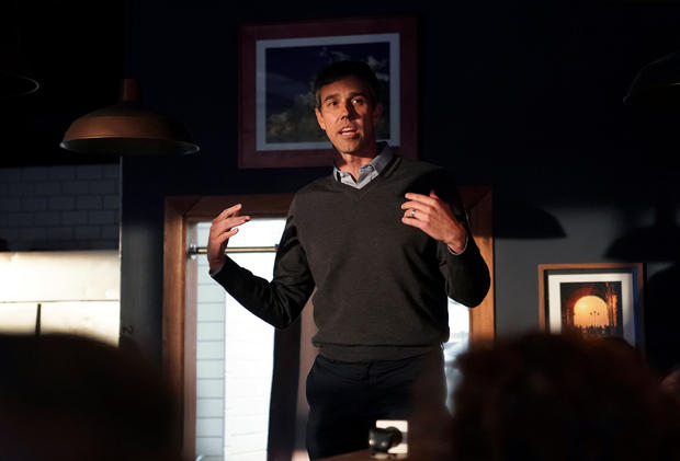 Beto O 'Rourke, Democratic presidential candidate 2020, talks with supporters during a three-day trip through Iowa 