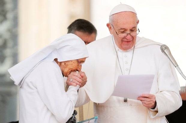 Pope Francis holds the Wednesday general audience at the Vatican