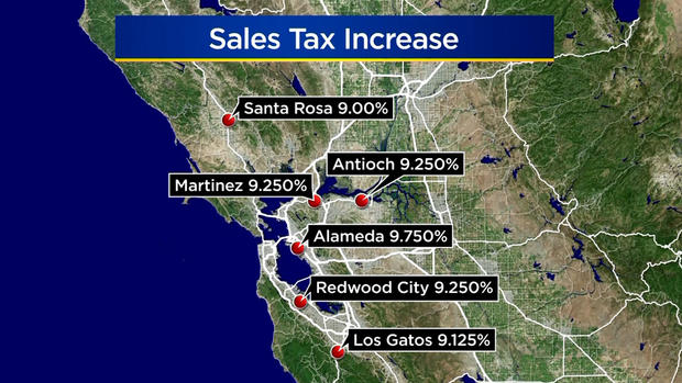 Sales Tax Increases in Bay Area Cities 