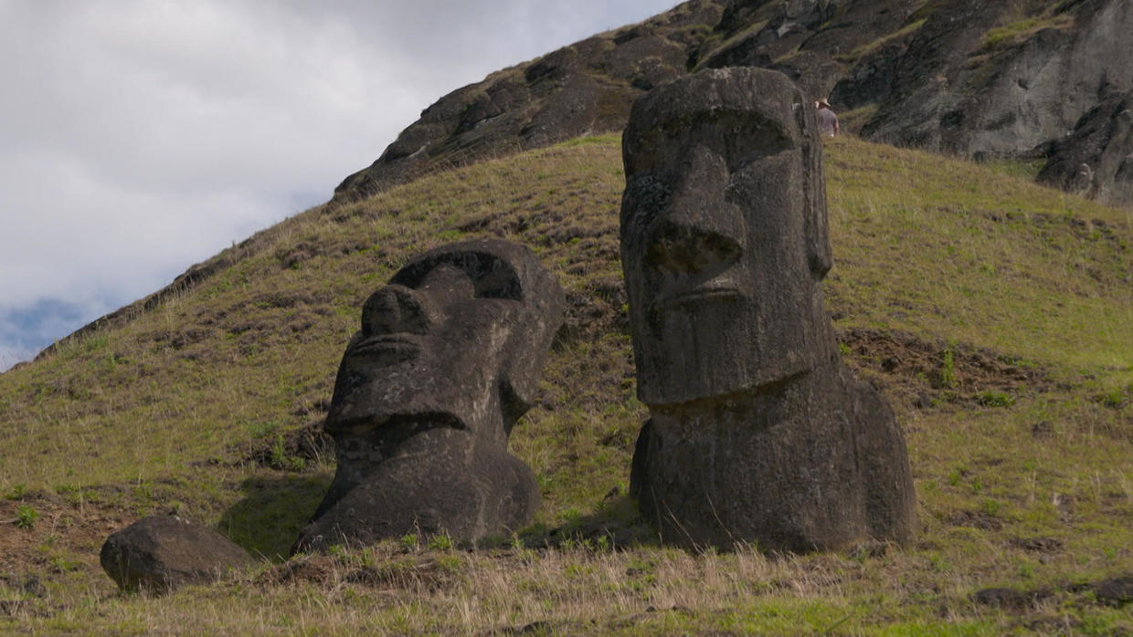 Moai Statues On Easter Island Stock Image - Image: 36400831