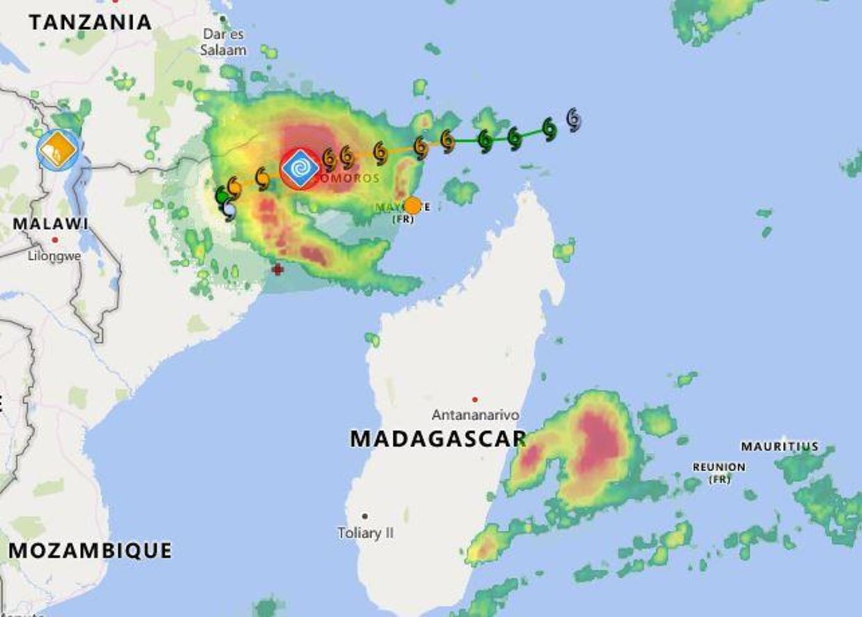 Tropical Cyclone Map   Mozambique Cyclone Kenneth Map 