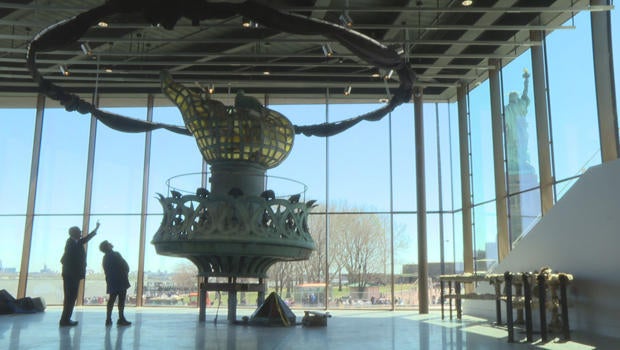 The Statue of Liberty Museum opens on Liberty Island in New York Harbor