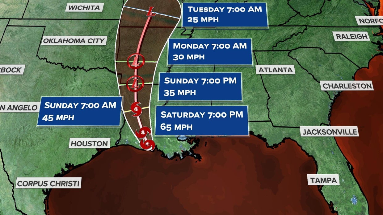Hurricane Barry weakens to a tropical storm and makes landfall in