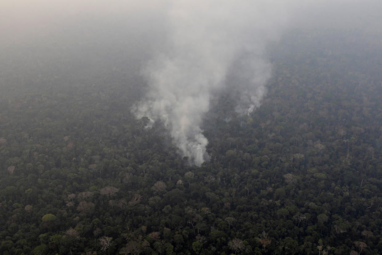 Smoke seen from space Pictures from the Amazon rainforest fires in