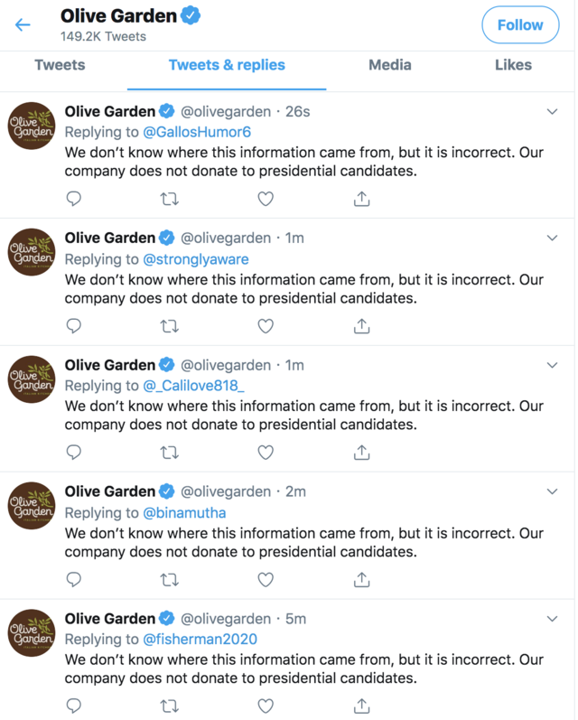 Olive Garden Funding Trump Restaurant Chain Olive Garden Disputes