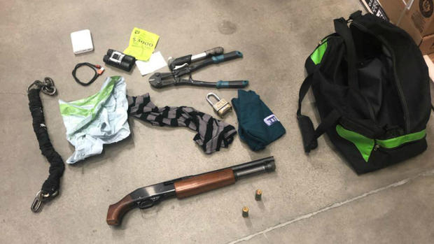items taken from Home Depot shotgun suspect 