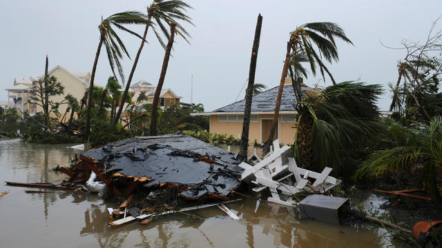 Damage at the Abaco Beach Resort during the eye of  Hurricane Dorian in Marsh Harbour 