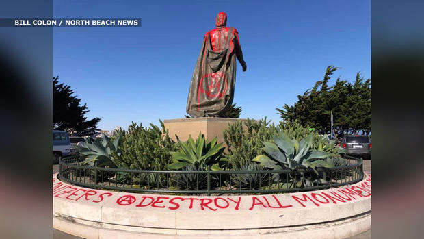 Statue of Christopher Columbus Defaced 