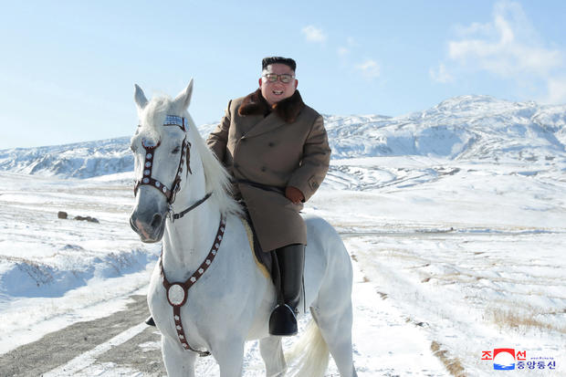 Japanese Cartoon Horse Porn - Kim Jong Un horse ride up sacred mountain Mount Paektu, but ...