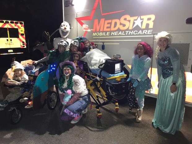Ben Hatton and family go trick-or-treating with MedStar 