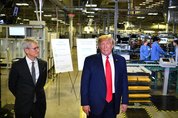 Trump Visits Apple Factory In Texas 