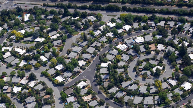 circular neighborhood aerial view 