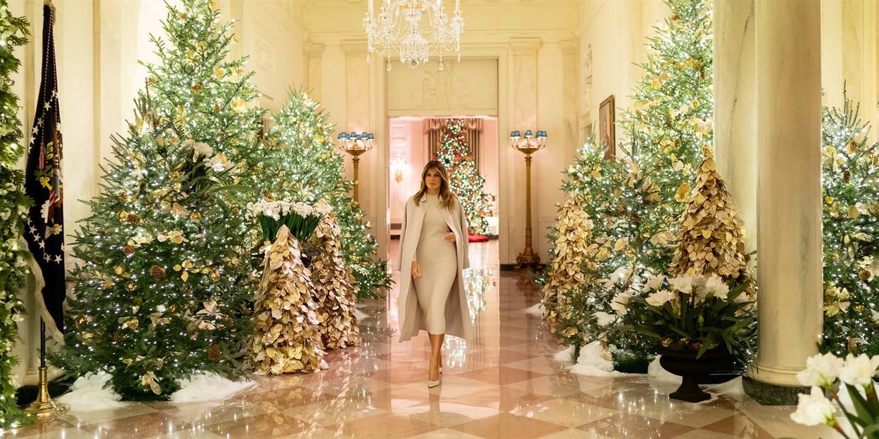 Melania Trump unveils 2019 White House Christmas decorations CBS News