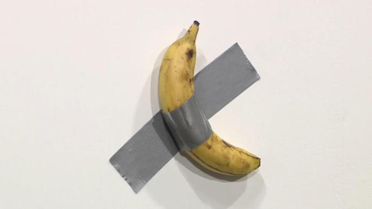 Banana Art Basel Performance Artist Eats Banana Today Taped To