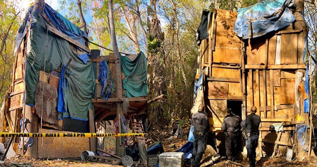 Makeshift 3-Story Treehouse Found During Sepulveda Basin Homeless ...