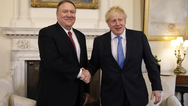 PM Boris Johnson Meets With Secretary Of State Mike Pompeo 