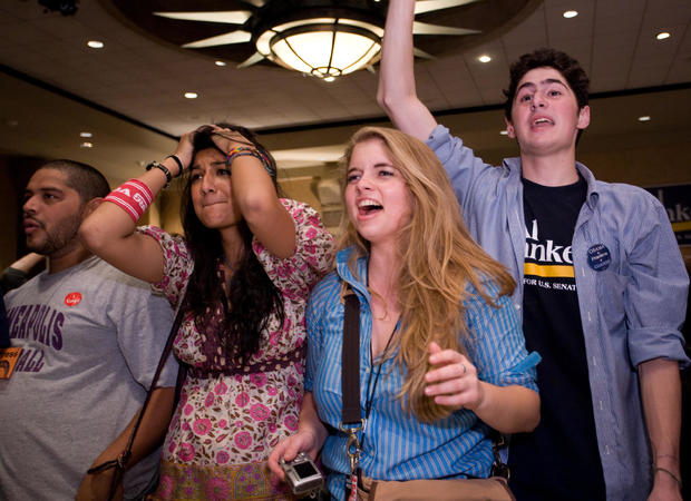 Senate Candidate Al Franken Holds Election Night Gathering 