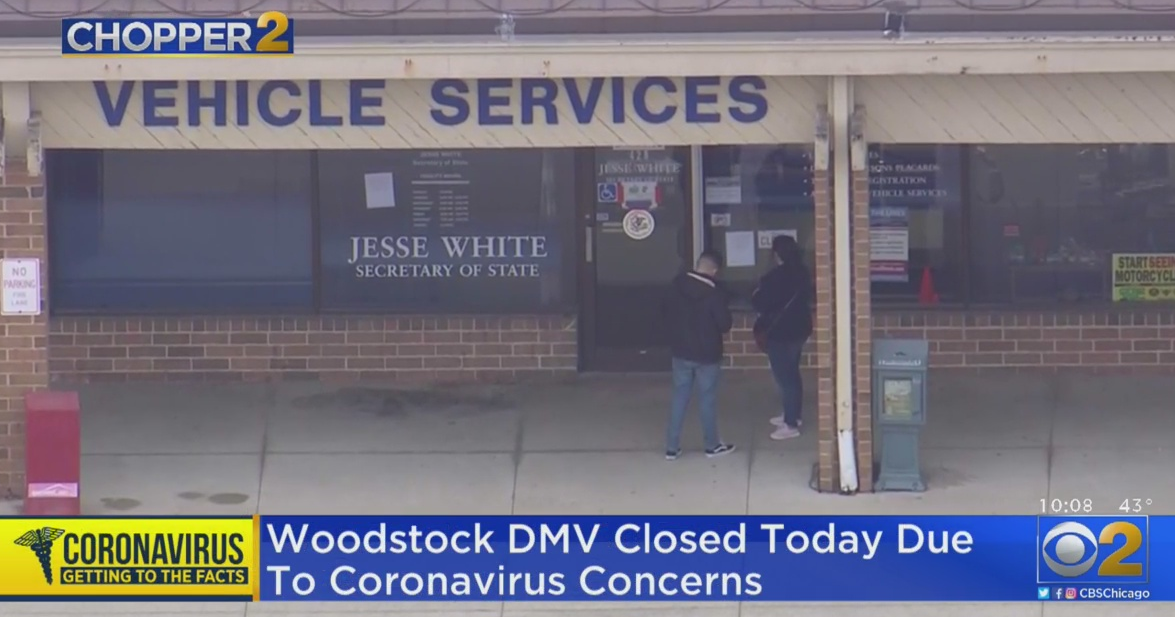 Possible Coronavirus Exposure Forces Woodstock DMV To Close CBS Chicago