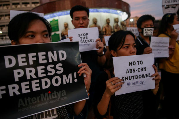 ABS-CBN shutdown ordered by Philippine government and president Rodrigo Duterte 
