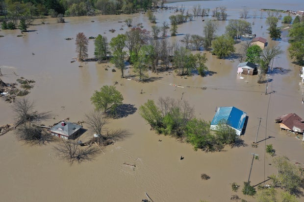 Two Dams Burst Flooding Town Of Midland, Michigan