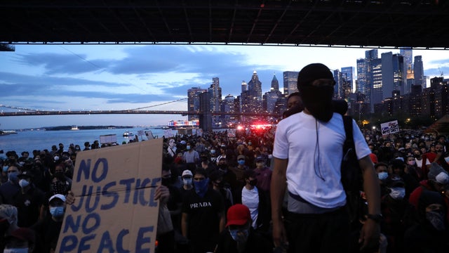 Protesters rally against the death in Minneapolis police custody of George Floyd, in New York 