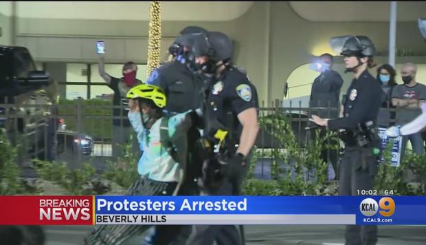 Protester Arrested Beverly Hills 