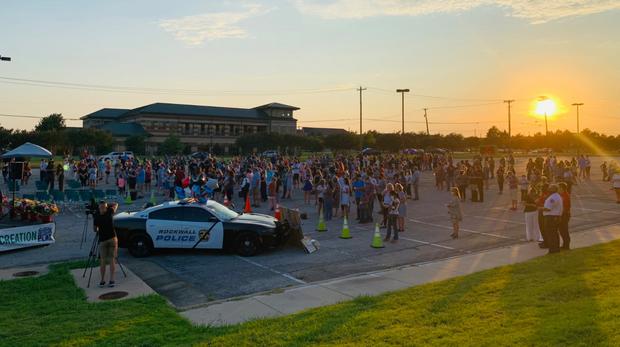 Vigil for Rockwall Officer Tracy Gaines 
