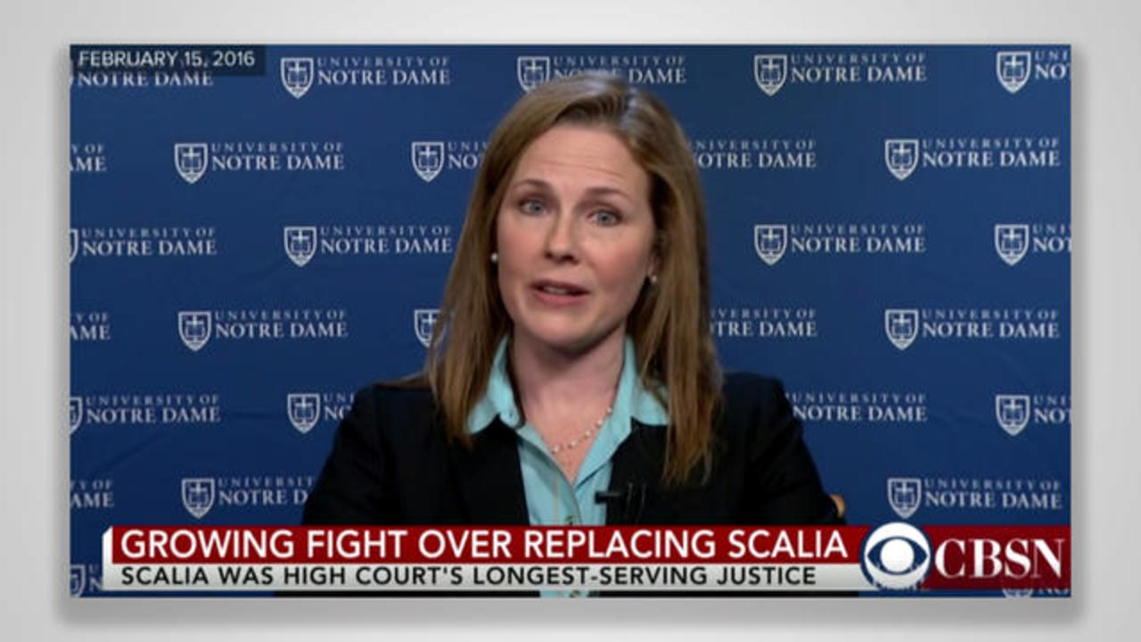 What Amy Coney Barrett Said In 2016 About Confirming Justices In An Election Year Cbs News