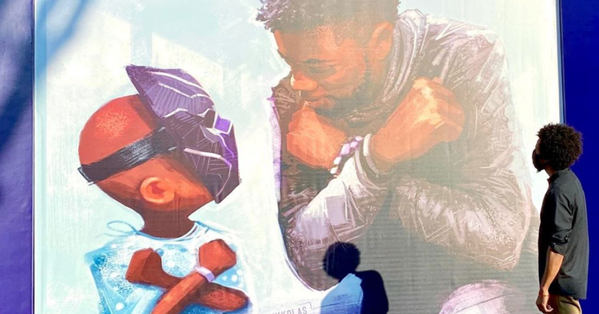 Chadwick Boseman Honored With Mural In Downtown Disney District CBS