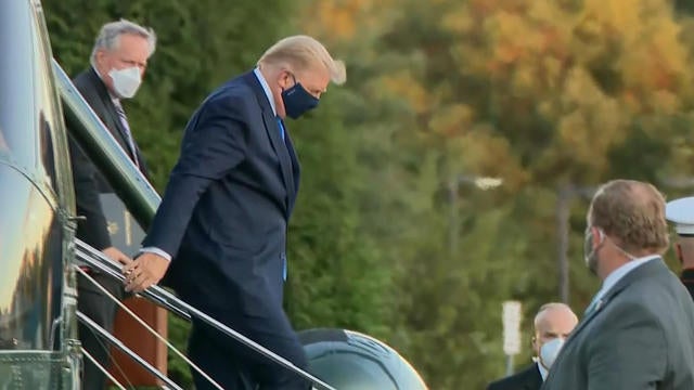 Trump Taken To Walter Reed Medical Center After Covid 19 Diagnosis Cbs News
