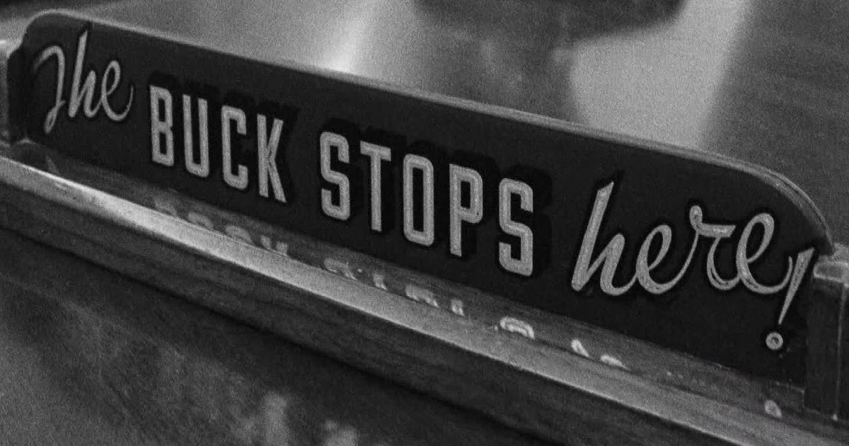 John Dickerson Where does the buck stop now? CBS News