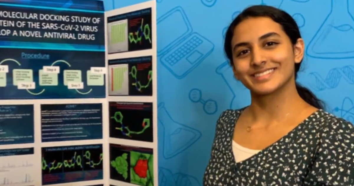 14-year-old girl wins $25,000 prize for research on potential coronavirus cure - CBS News