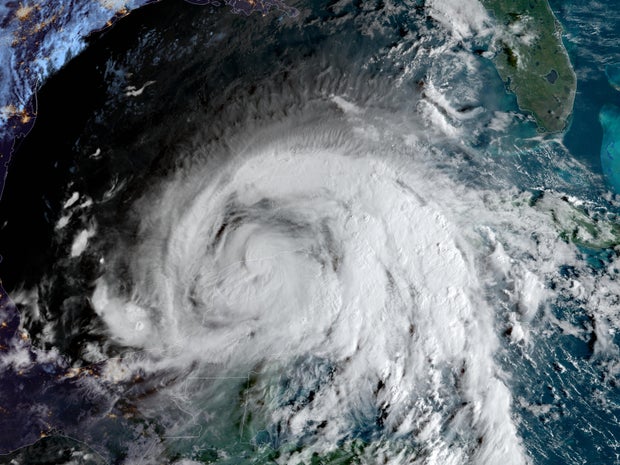 Tropical Storm Zeta moves over Mexico's Yucatan Peninsula in a satellite image captured at 8:56 a.m. ET on October 27, 2020.