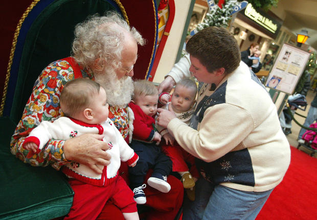 Too many kids, not enough Santa's lap 