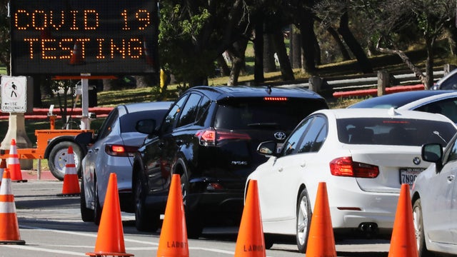 Coronavirus testing at Dodger Stadium 