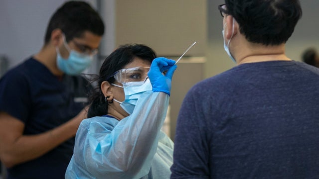 Coronavirus testing at LAX