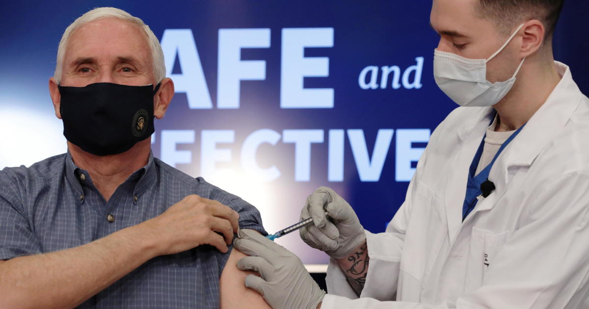 Vice President Mike Pence gets vaccinated on live television