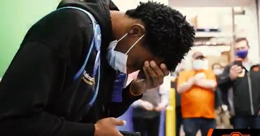 Watch: Oklahoma State player surprised with scholarship while working his shift at Walmart - Vimarsana News