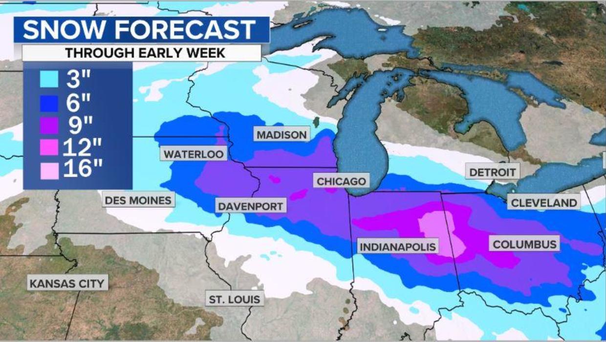 Major snowstorm to impact 100 million people across Midwest and