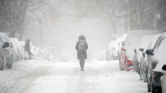 Snow storm in New York City 