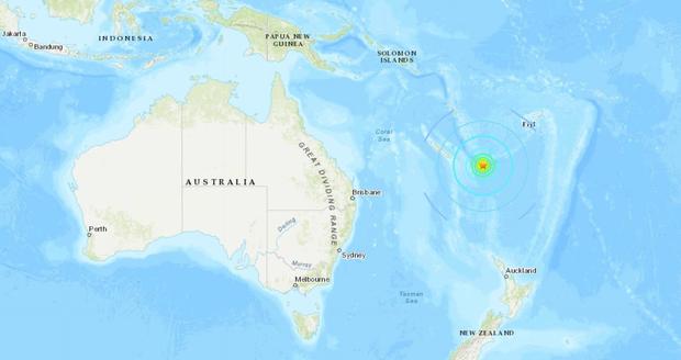 South Pacific earthquake 