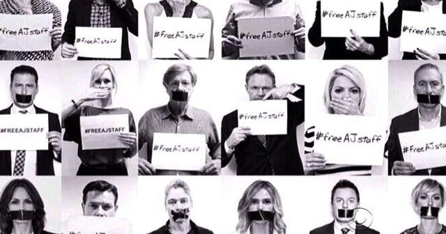 Demonstrators demand release of Al Jazeera journalists
